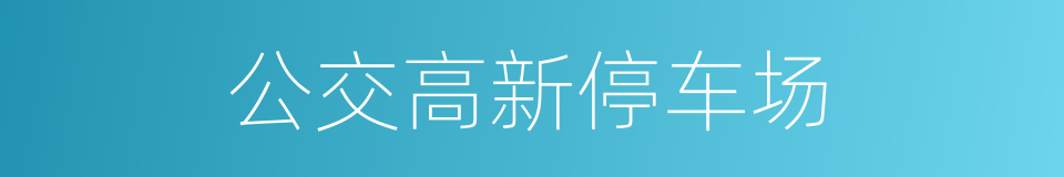 公交高新停车场的同义词