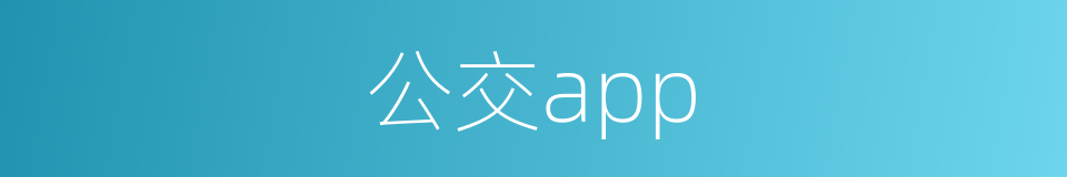 公交app的同义词