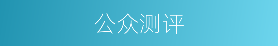 公众测评的同义词