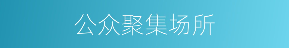 公众聚集场所的同义词