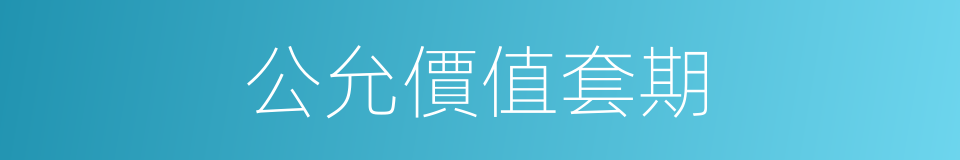 公允價值套期的同義詞