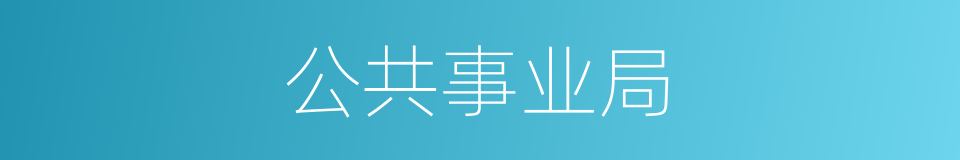 公共事业局的同义词