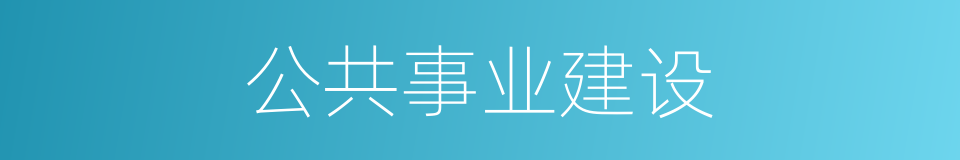 公共事业建设的同义词