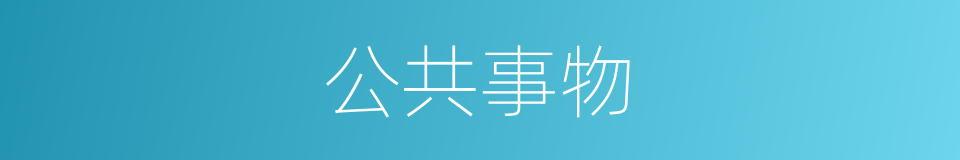 公共事物的同义词