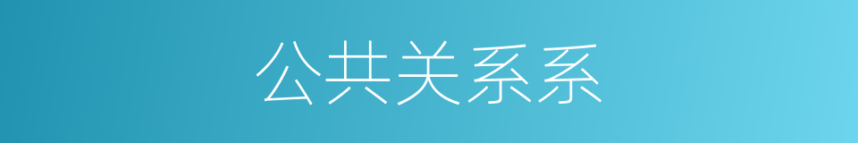 公共关系系的同义词