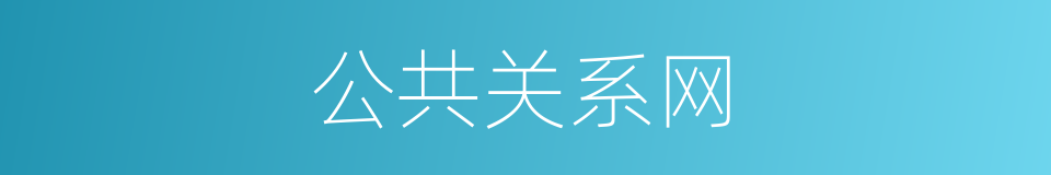 公共关系网的同义词
