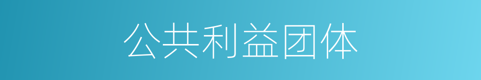 公共利益团体的同义词