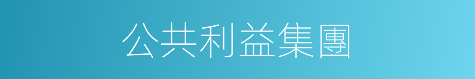 公共利益集團的同義詞
