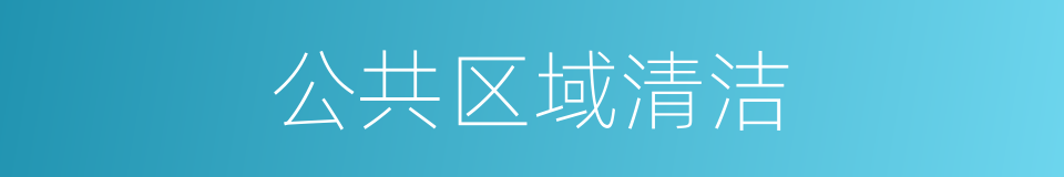 公共区域清洁的同义词
