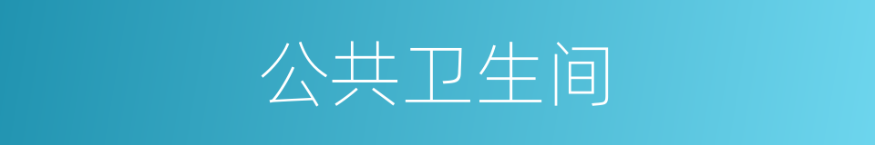 公共卫生间的同义词