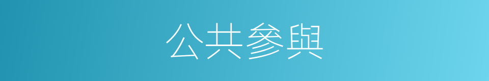 公共參與的同義詞