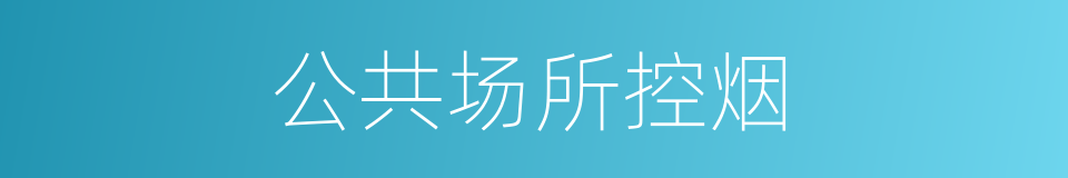 公共场所控烟的同义词