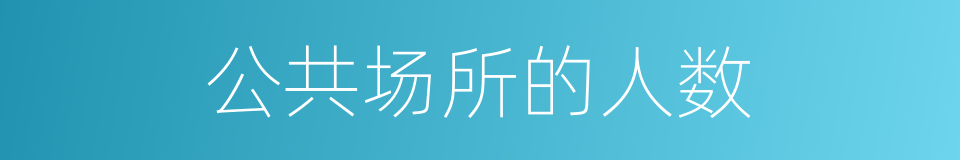 公共场所的人数的同义词