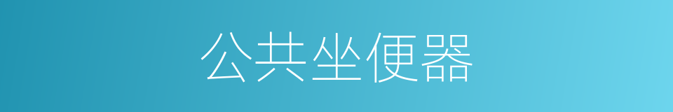 公共坐便器的同义词
