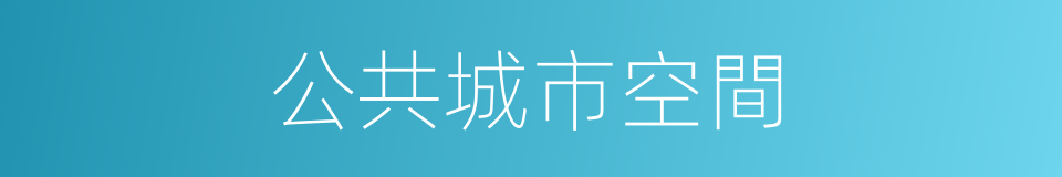 公共城市空間的同義詞
