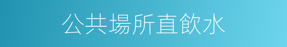 公共場所直飲水的同義詞