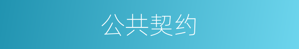 公共契约的同义词