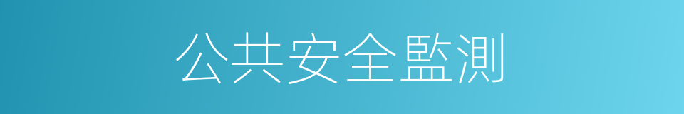 公共安全監測的同義詞