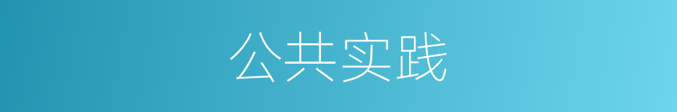 公共实践的同义词