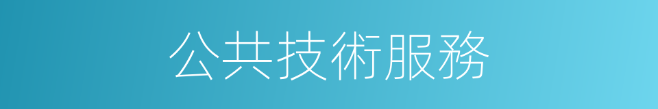 公共技術服務的同義詞