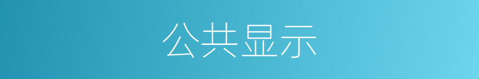 公共显示的同义词