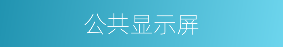 公共显示屏的同义词