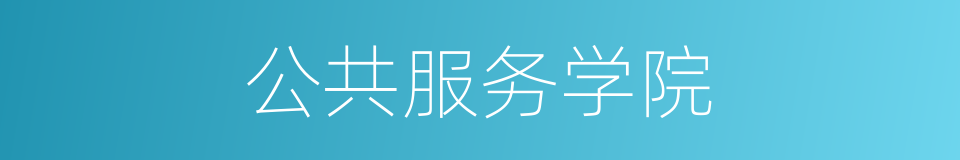 公共服务学院的同义词