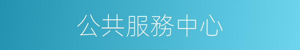 公共服務中心的同義詞