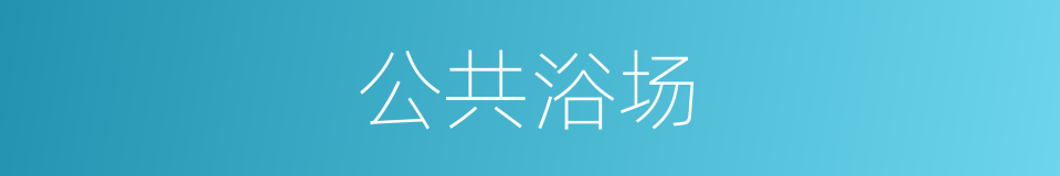 公共浴场的同义词