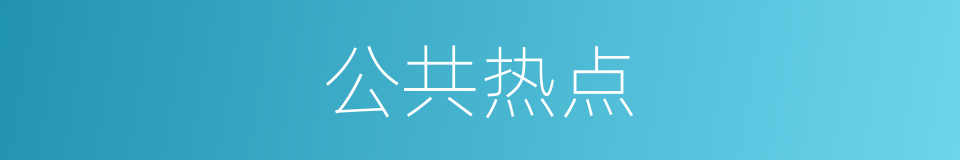 公共热点的同义词