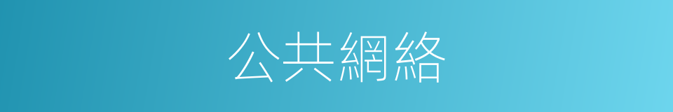 公共網絡的同義詞