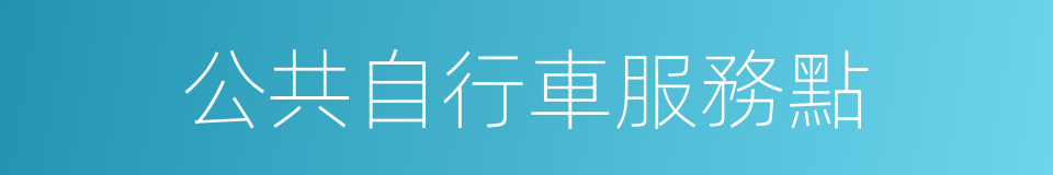 公共自行車服務點的同義詞