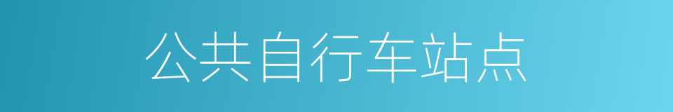 公共自行车站点的同义词