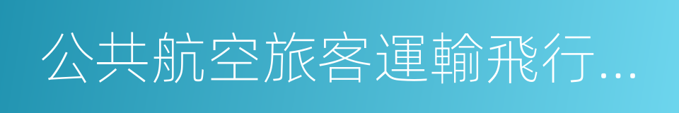 公共航空旅客運輸飛行中安全保衛工作規則的同義詞