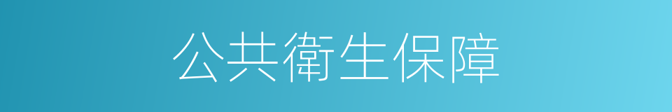 公共衛生保障的同義詞