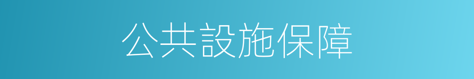 公共設施保障的同義詞