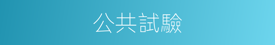 公共試驗的同義詞