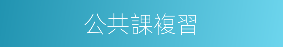 公共課複習的同義詞