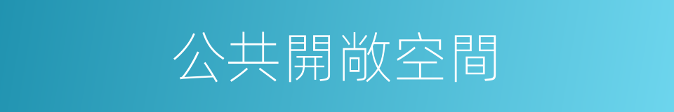 公共開敞空間的同義詞