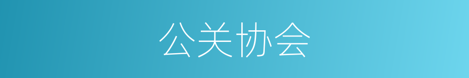 公关协会的同义词