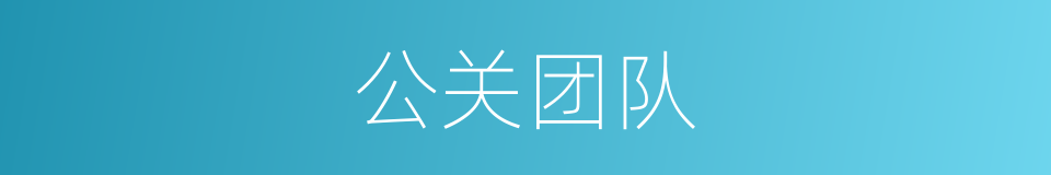 公关团队的同义词