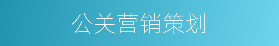 公关营销策划的同义词