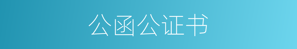 公函公证书的同义词