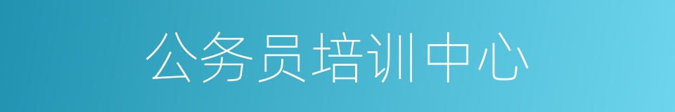 公务员培训中心的同义词