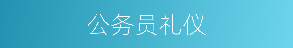 公务员礼仪的同义词
