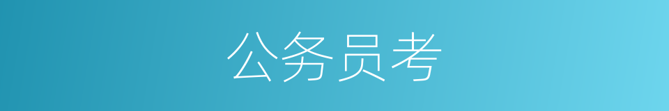 公务员考的同义词