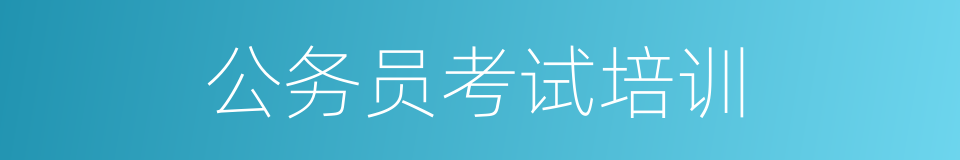 公务员考试培训的同义词