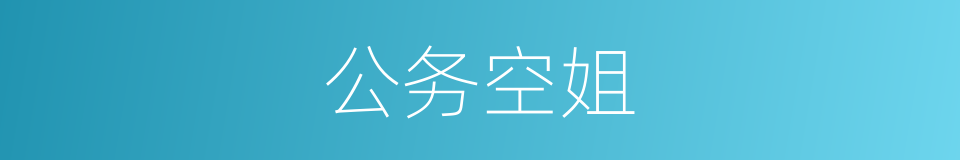 公务空姐的同义词