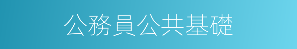 公務員公共基礎的同義詞