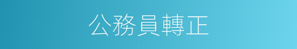 公務員轉正的同義詞